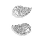 Diamonds Owl Wing Earrings 950 Platinum