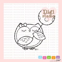 Tulip Owl Digital Stamp for Card Making, Paper Crafts, Scrapbooking, Hand Embroidery, Invitations, S