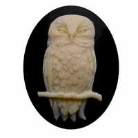 40x30mm Owl cameo mystical Bird cabochon halloween jewelry supply gothic cameos loose cabachon suppl