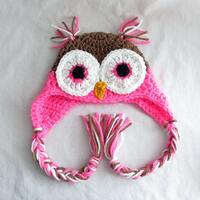 Baby Owl Hat, Owl Baby Clothes, Baby Earflap Hat Sizes from Newborn to toddler, crochet owl hat, Cro