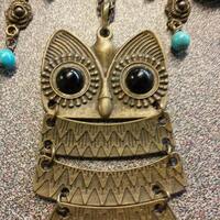 Bohemian Bronze and Turquoise Owl