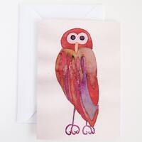 Brown owl birthday card, owl birthday card, bird birthday card , owl lover card, birthday card  her,