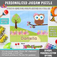 Personalized Owl Puzzle - Personalized 8" x 10" Puzzle - Personalized Name Puzzle - Person
