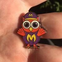 Minnesota Mini Owl Electric Forest Glow Hat Pin