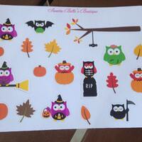 Halloween owl stickers For Planner, Erin Condren, Filofax, Scrapbooking