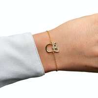 Owl Bracelet, Cz Stones, 18k Rose or Yellow Gold Vermeil on 925 Silver