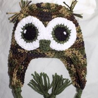 Crochet Owl Hat choose from several sizes