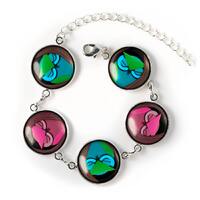 Paper Craft Charm Bracelet - Sleepy Owl Collection Silver Charm Bracelet SRCB-8