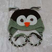 Crochet Owl Hat: Toddler Animal Costume, Brown
