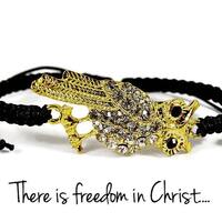 Gold Owl Shamballa Bracelet~Owl Bracelet~Owl Jewelry~Macrame Bracelet~Braided Bracelet~Christian Jew