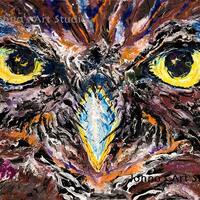 Owl art, Owl print, Owl wall art, 16x20 Giclee print, modern wall art, by Johno prascak, Pittsburgh 