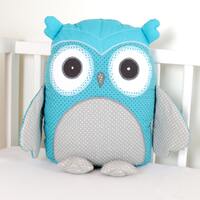 Owl, Teal Owl Pillow, Personalized Baby Owl Pillow, Stuffed  Custom Owl Pillow, Monogram  Baby Pillo