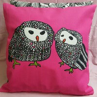 Owl Pillow Cover Black White Pink Owl Pillow Cover Throw Pillow Cover Pillows for Kid's Rooms