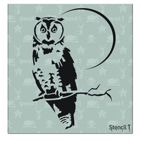 Owl Stencil- Reusable Craft & DIY Stencils- S1_01_56_S -Small-(5.75"x6")- By Stencil1