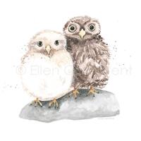 Watercolor Baby Owls- Wall Decor- Nursery Decor|baby decor| watercolor wall art| baby boy| baby girl
