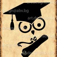 Vector OWL with graduation HAT, AI, eps, pdf, svg, dxf, png, jpg Download files, Digital, graphical,