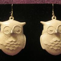 WHITE OWL Earrings