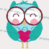 Loveable Owl Crochet Graph Baby Blanket Pattern