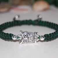 Owl Bracelet,Owl Cord Bracelet,Owl Charm Bracelet,Owl String Bracelet,Drawstring Bracelet,Men,Women,