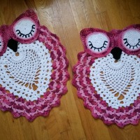 Crochet Owl Rug - made to order