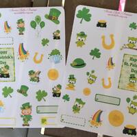 St. Patrick's Day owls/leprechauns planner stickers For Erin Condren, filofax, planners ,scrapbo