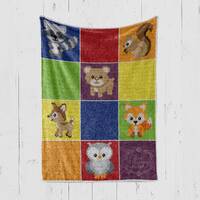 Woodland Animals-Fox-Owl-Bear-Deer-Squirrel-Raccoon-Bunny-Hedgehog-Crochet Chart-Crochet Graph-Baby 