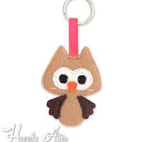 Owl Keychain Embroidery Design, owl, woodland, keychain embroidery, machine embroidery, ITH, in the