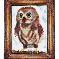 Printable Digital Painting Owl Art Print Digital Painting Download Digital Art Bird Art Print