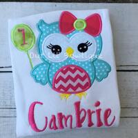 Owl Birthday Shirt- Personalized Birthday Shirt - Personalized Owl - Girl - Boy - Toddler - Baby - B