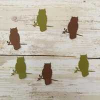 Owl on Branch Confetti | Owl Cut Outs | Owl Decoration | Woodland Confetti | Bird Confetti | Bird Cu