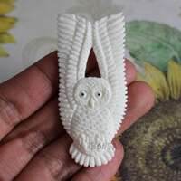 Barn Owl Pendant &bull; Symbol of Wisdom & Vision &bull; Hand Carved Necklace &bull; Bird Lover 