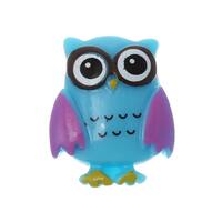 10 Resin OWL Charm Cabochons, BLUE, flat back cabochon, kawaii decoden findings, cab0416