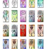Dream Catcher Owl Feathers Web 1x2 Inch Domino Size Digital Instant Download JPEG Images (16-19)