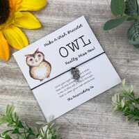 Owl Gift, Make A Wish Bracelet, Owl Really Miss You, Owl, Owl Charm, Owl Charm Bracelet, Owl Jewelry
