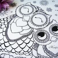 Cutest Mama & Baby Owl Coloring Page Bundle