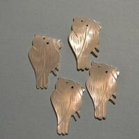 Vintage Mother of Pearls Carved Owl Charm/Pendants - Lot of 4 (2041602 - MOP15-2-01)
