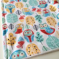 Owls baby blanket - Receiving blanket - Bright baby blanket - Woodland baby blanket - Owl baby blank