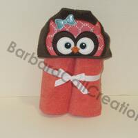 Embroidered Girl or Boy Owl Hooded Towel – Bath, Pool & Beach