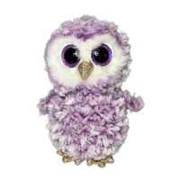 Ty 2019 Beanie Boos Moonlight The Purple Owl Stuffed Animal Toy