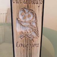 Owl always love you CUT & Fold Book Folding Pattern (Digital Download PATTERN)