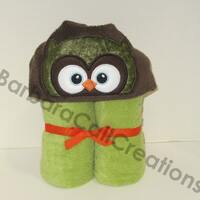 Hooded Bath Towel - Boy Owl