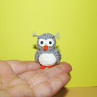 Miniature Crochet Owl Toy - Small Stuffed Owl - Amigurumi Stuffed Animals Owl Ornament