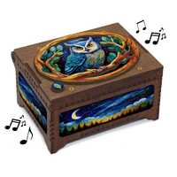 Owl MP3 Music Box, Custom Image Print Inside, Plays Any Song