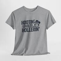 Hootin' Leads to Hollerin' Owl Graphic Tee - Funny Unisex T-Shirt
