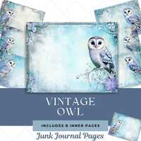Vintage Owl Junk Journal Paper
