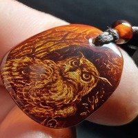 Owl Baltic Amber Pendant | Wisdom Totem Necklace | Unique Gift for Her