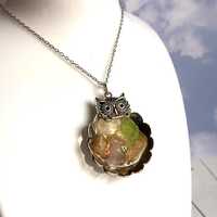 Owl Spoon Pendant Necklace