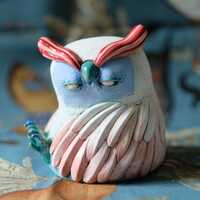 Ceramic Figurine - Owl Sculpture - Bird Sculpture - Owl - Ceramics - Home Decor - Unique Gift