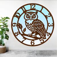 Owl Wall Clock Laser Cut File: SVG Template (Digital Download)