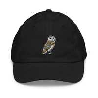 Barn Owl Embroidered Youth baseball cap for ages 5 up
